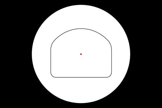 4 MOA red dot reticle in the HTX-1 red dot sight